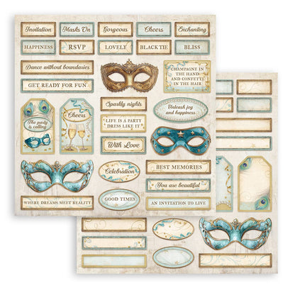 Stamperia -  (8”X8”)  Masquerade paper pad