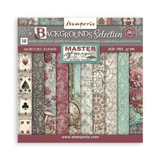 Pre Order - Stamperia -  (8”X8”) Backgrounds Master of Magic