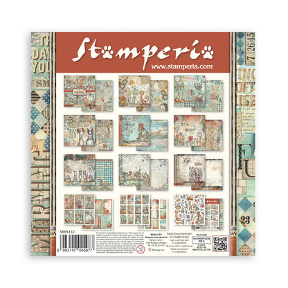 Stamperia - (8”X8”) Paper Pad Furry Friends