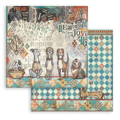 Stamperia - (8”X8”) Paper Pad Furry Friends