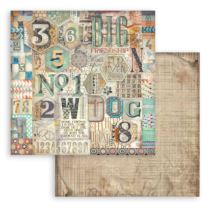 Stamperia -  (8”X8”) Backgrounds Furry Friends