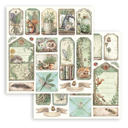 Stamperia - (8”X8”) Paper Pad - Herbarium Silvae