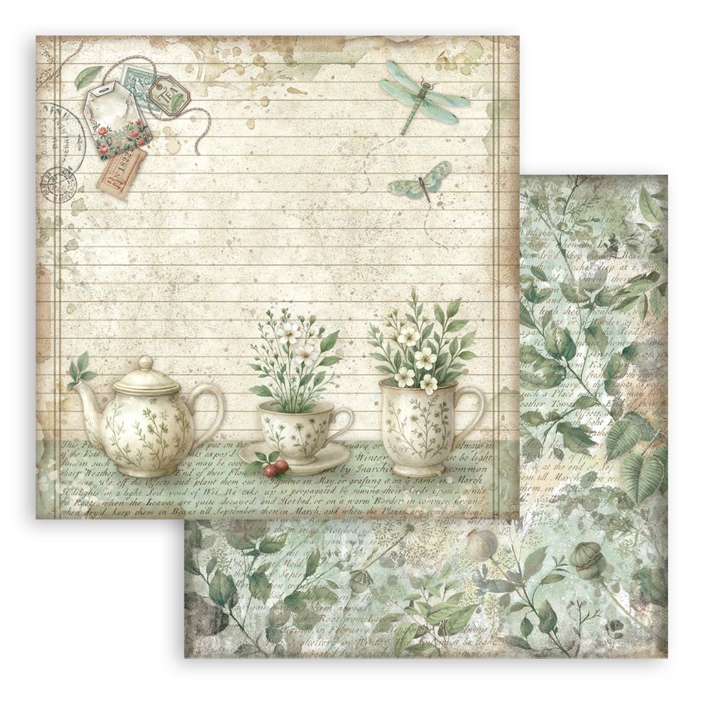 Stamperia - (8”X8”) Paper Pad - Herbarium Silvae