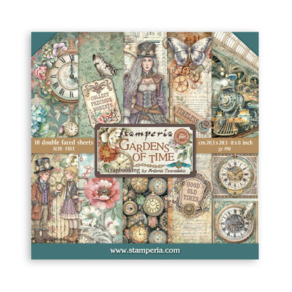 Stamperia - (8”X8”) Paper Pad - Garden of Time