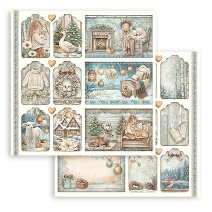 Stamperia - (8”X8”) Paper Pad - White Christmas