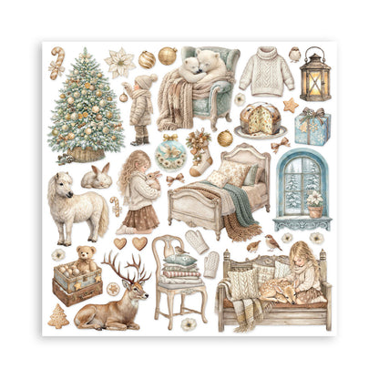 Stamperia - (8”X8”) Paper Pad - White Christmas