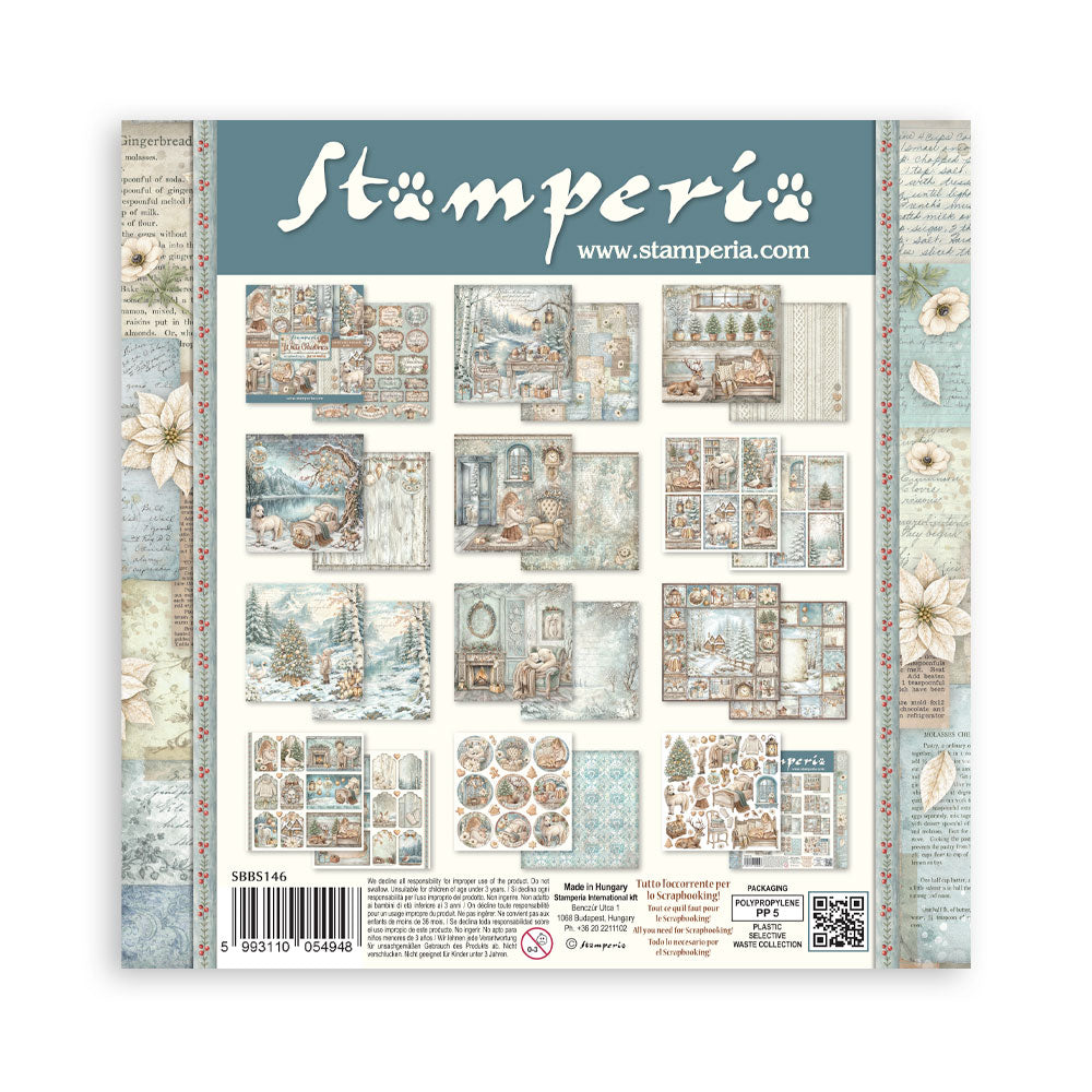 Stamperia - (8”X8”) Paper Pad - White Christmas