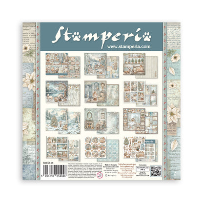 Stamperia - (8”X8”) Paper Pad - White Christmas