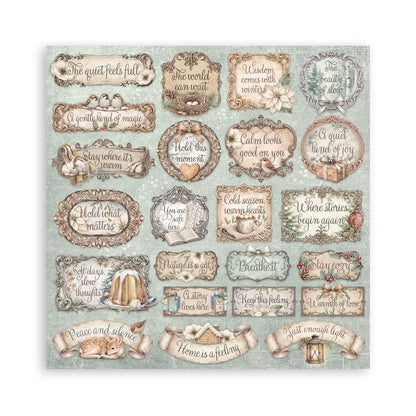 Stamperia - (8”X8”) Paper Pad - White Christmas