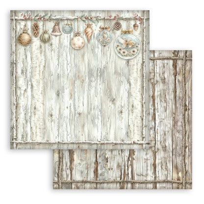 Stamperia - (12”X12”) - Backgrounds Paper pad - White Christmas