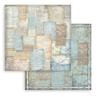 Stamperia - (12”X12”) - Backgrounds Paper pad - White Christmas