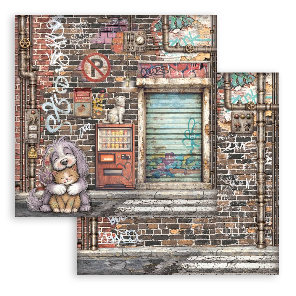 Stamperia - (8”X8”) Paper Pad Furry Friends 2