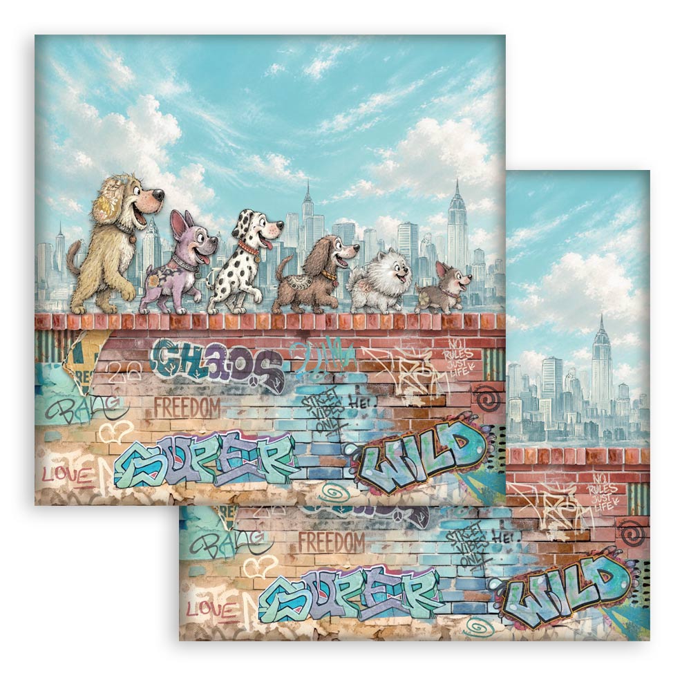 Stamperia - (8”X8”) Paper Pad Furry Friends 2