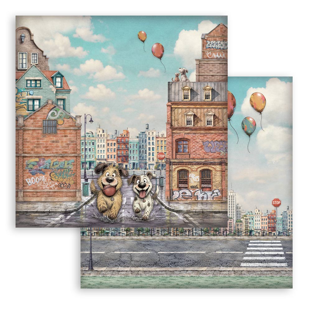 Stamperia - (8”X8”) Paper Pad Furry Friends 2