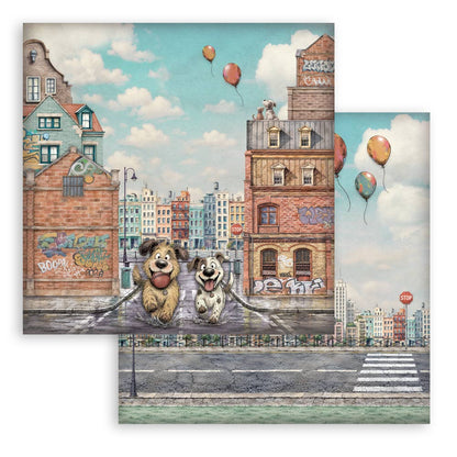 Stamperia - (8”X8”) Paper Pad Furry Friends 2