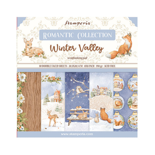 Stamperia -  (8”X8”)  Winter Valley paper pad