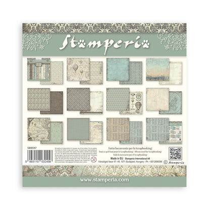 Stamperia -  (8”X8”)Voyages Fantastiques  Background Selection paper pad
