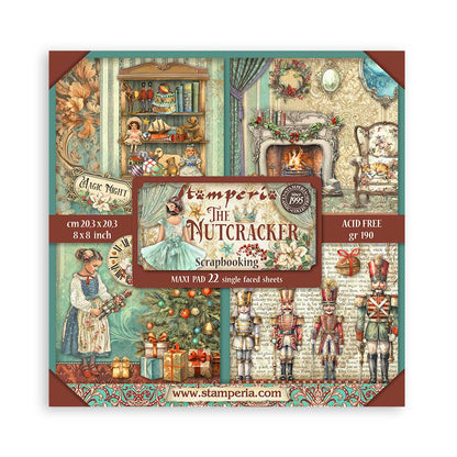 Stamperia -  (8”X8”) 22 sheets Maxi Single Sided The Nutcracker paper pad