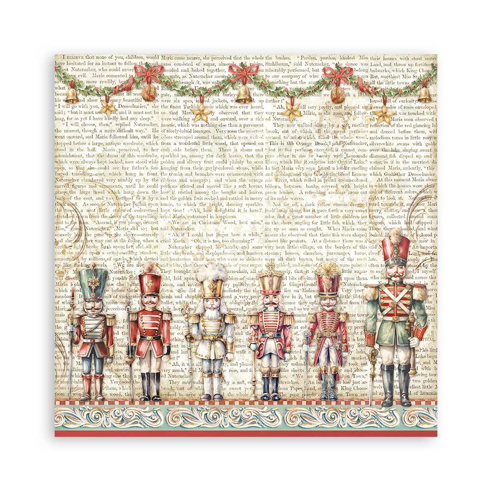 Stamperia -  (8”X8”) 22 sheets Maxi Single Sided The Nutcracker paper pad