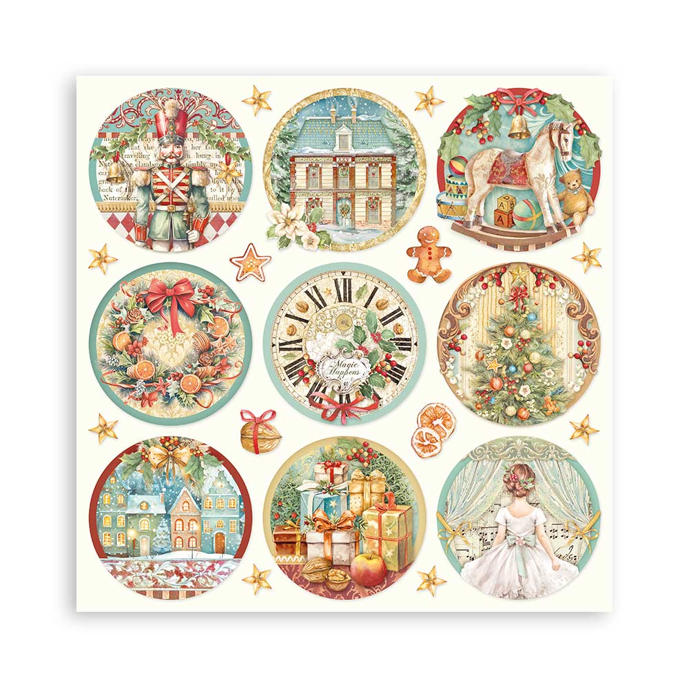 Stamperia -  (8”X8”) 22 sheets Maxi Single Sided The Nutcracker paper pad