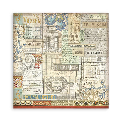 Stamperia -  (12”X12”) Single Face 22 sheets  Art of travelling