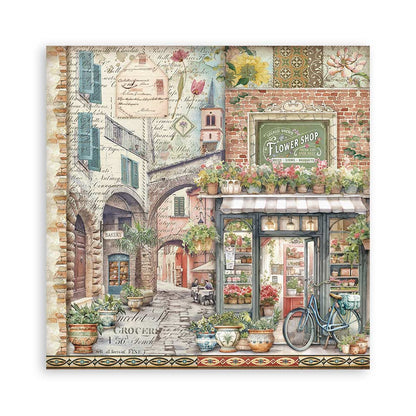 Stamperia -  (12”X12”) Single Face 22 sheets  Art of travelling