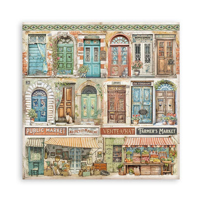 Stamperia -  (12”X12”) Single Face 22 sheets  Art of travelling