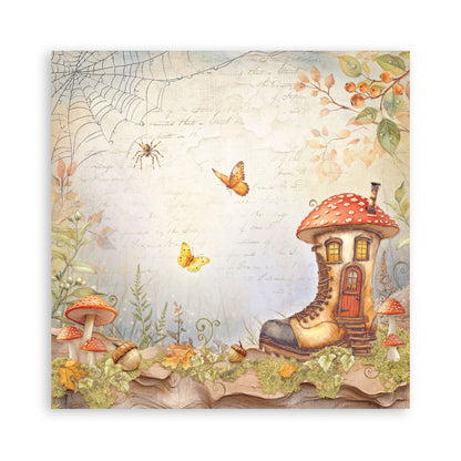Stamperia - (8”X8”) 22 sheets Maxi Single Sided face - Whispering Woods