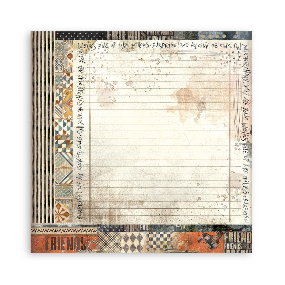 Stamperia - (8”X8”) 22 sheets Maxi Single Sided face - Furry Friends