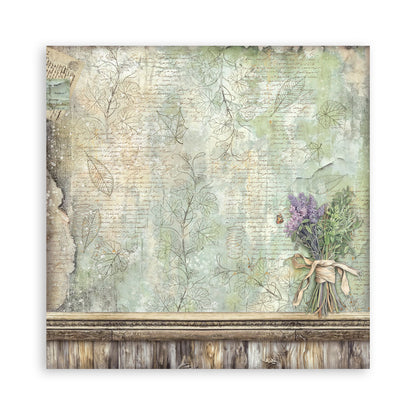 Stamperia - (8”X8”) 22 sheets Maxi Single Sided face - Herbarium Silvae