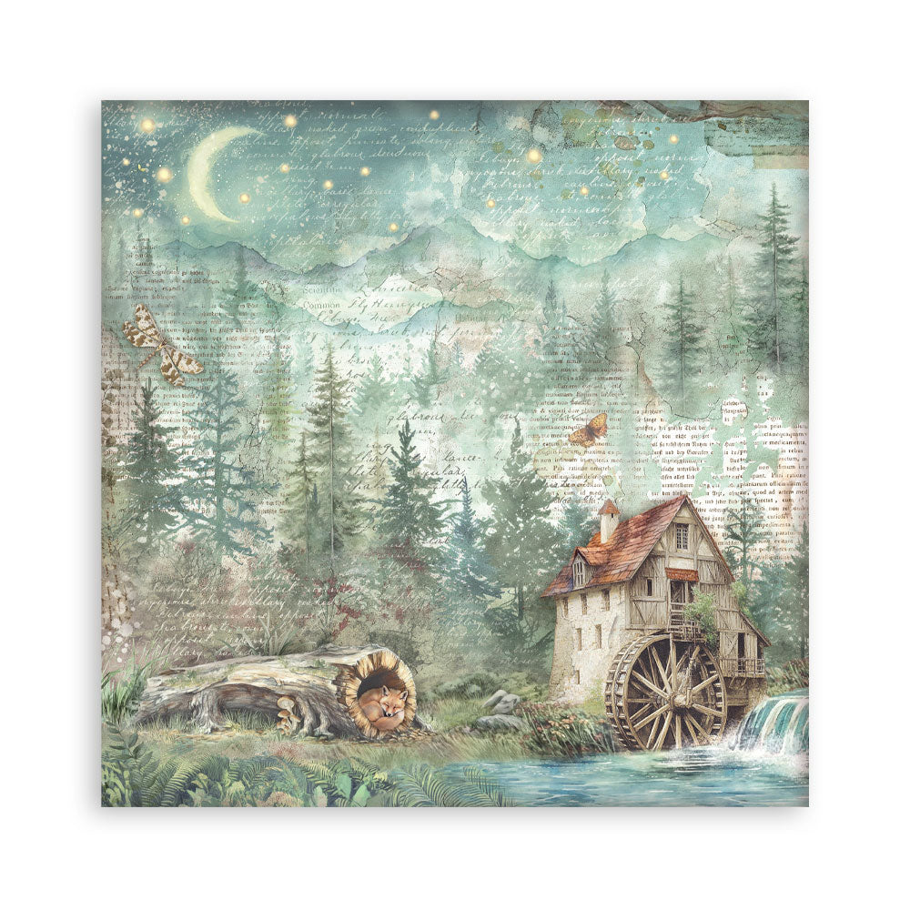 Stamperia - (8”X8”) 22 sheets Maxi Single Sided face - Herbarium Silvae