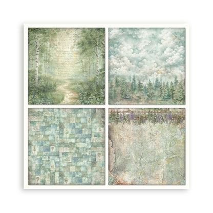 Stamperia - (8”X8”) 22 sheets Maxi Single Sided face - Herbarium Silvae