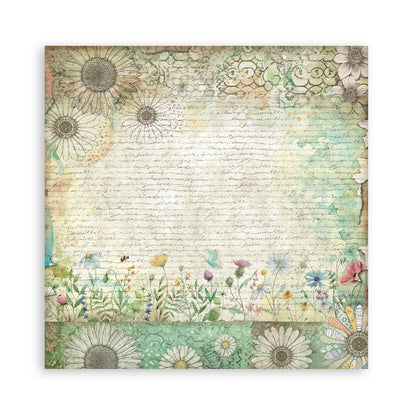 Stamperia - (8”X8”) 22 sheets Maxi Single Sided face - Daisy Art