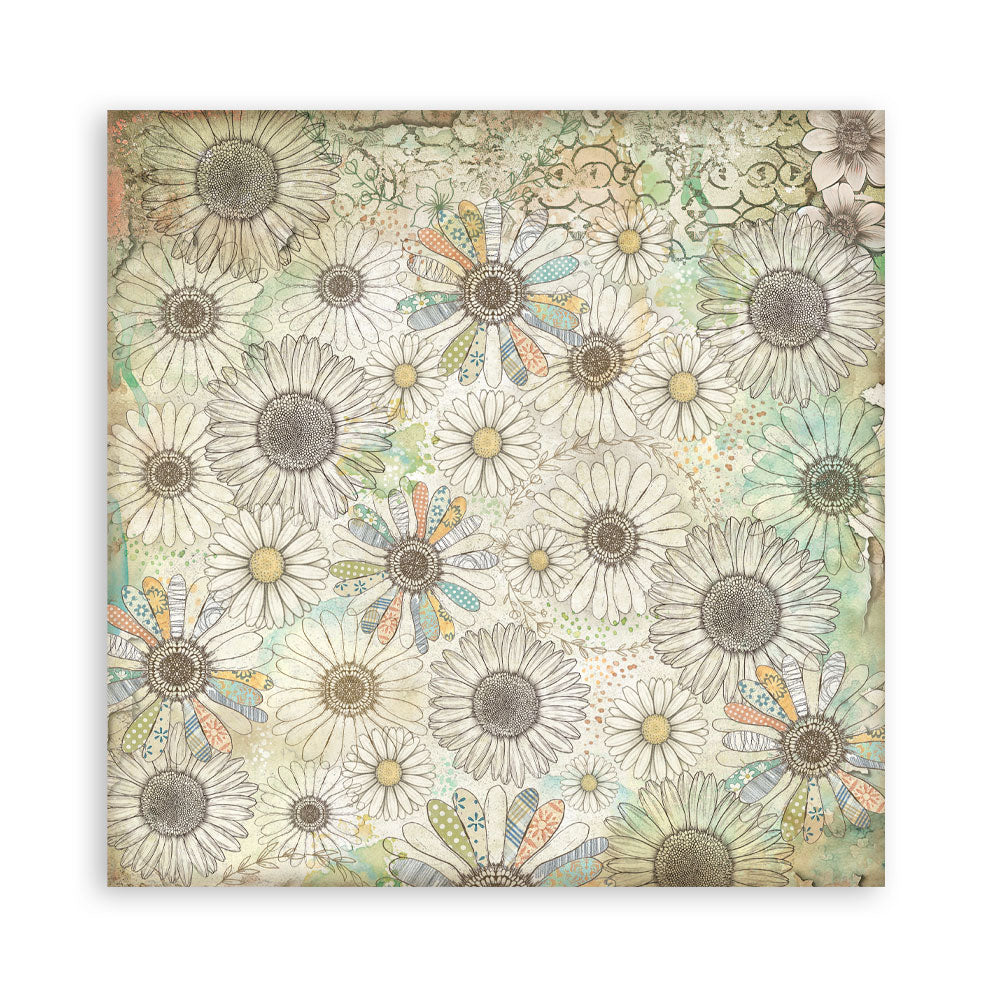Stamperia -  (12”X12”) Single Face 22 sheets - Daisy Art