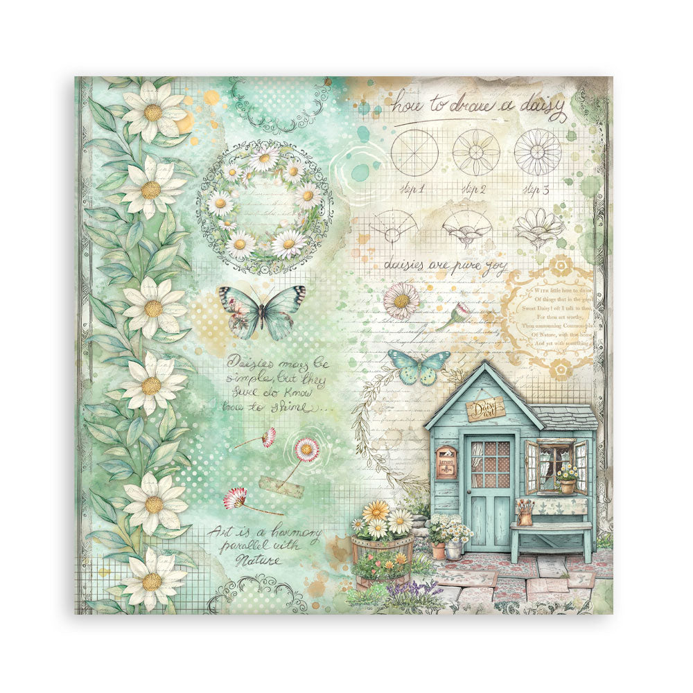 Stamperia -  (12”X12”) Single Face 22 sheets - Daisy Art