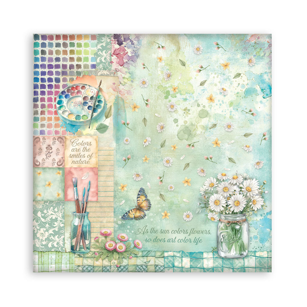 Stamperia -  (12”X12”) Single Face 22 sheets - Daisy Art