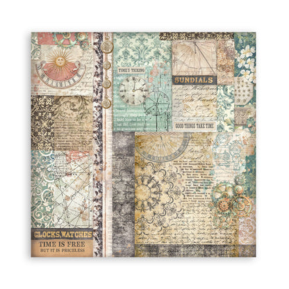 Stamperia - (8”X8”) 22 sheets Maxi Single Sided face - Garden of Time