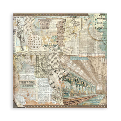 Stamperia - (8”X8”) 22 sheets Maxi Single Sided face - Garden of Time