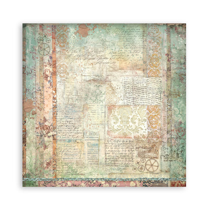 Stamperia - (8”X8”) 22 sheets Maxi Single Sided face - Garden of Time