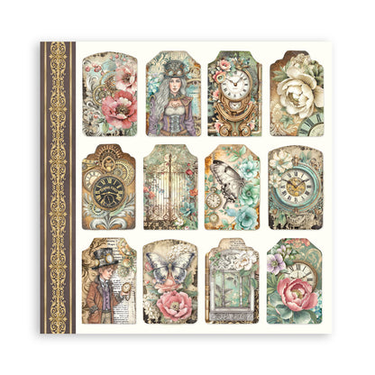 Stamperia - (8”X8”) 22 sheets Maxi Single Sided face - Garden of Time