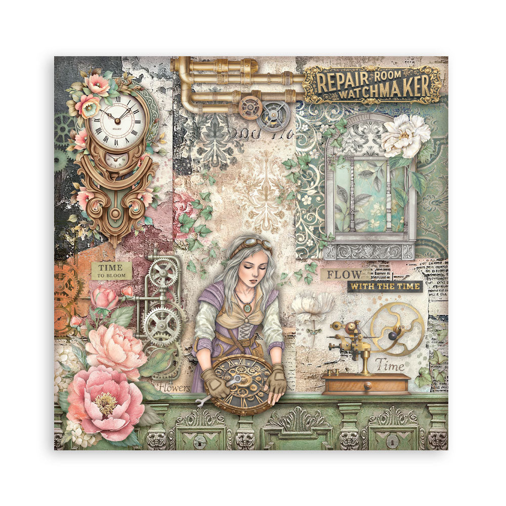 Stamperia -  (12”X12”) Single Face 22 sheets - Garden of Time