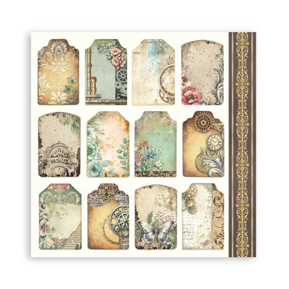 Stamperia - (8”X8”) 22 sheets Maxi Single Sided face - Garden of Time