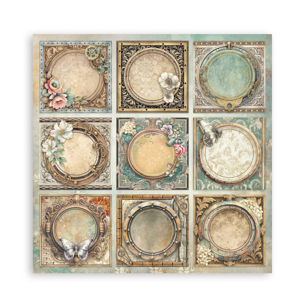 Stamperia - (8”X8”) 22 sheets Maxi Single Sided face - Garden of Time