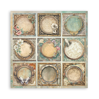 Stamperia - (8”X8”) 22 sheets Maxi Single Sided face - Garden of Time