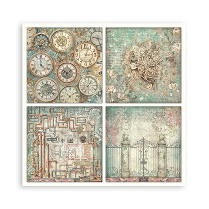 Stamperia - (8”X8”) 22 sheets Maxi Single Sided face - Garden of Time