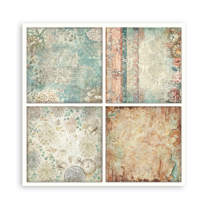 Stamperia - (8”X8”) 22 sheets Maxi Single Sided face - Garden of Time