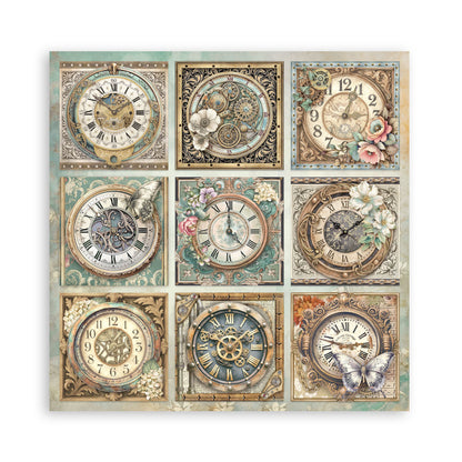 Stamperia - (8”X8”) 22 sheets Maxi Single Sided face - Garden of Time