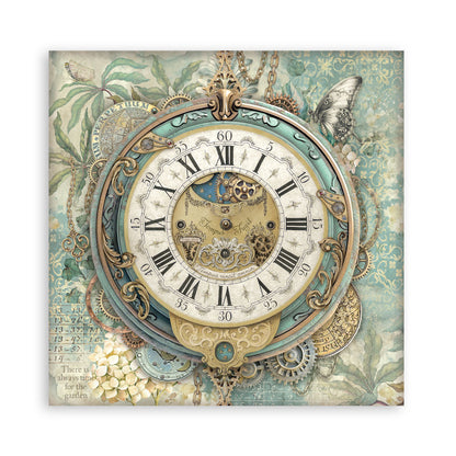 Stamperia - (8”X8”) 22 sheets Maxi Single Sided face - Garden of Time