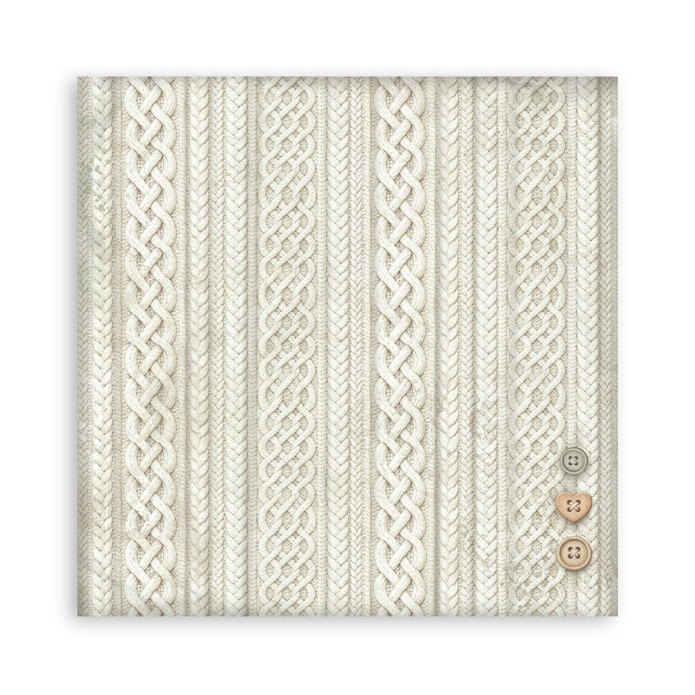 Stamperia - (8”X8”) 22 sheets Maxi Single Sided face - White Christmas