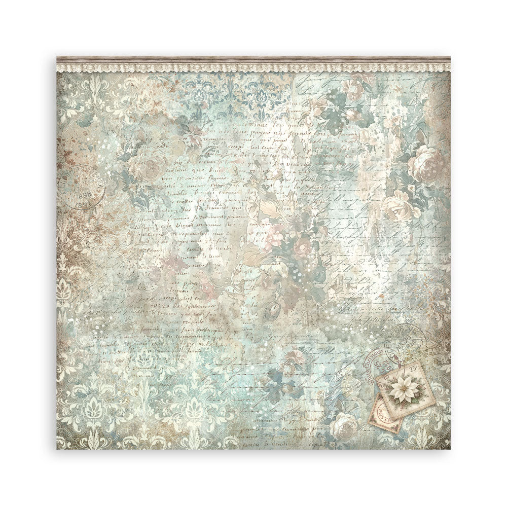 Stamperia - (8”X8”) 22 sheets Maxi Single Sided face - White Christmas